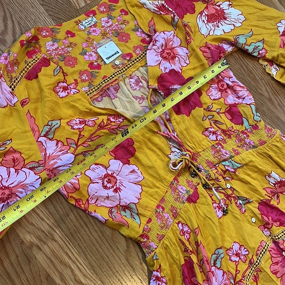 Free People Penny Printed Maxi Bodysuit Size Large NWT - Picture 15 of 17